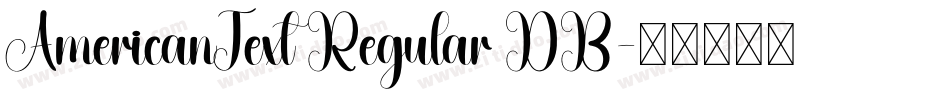 AmericanText Regular DB字体转换